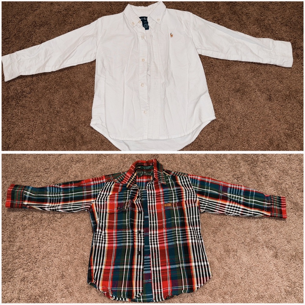Two 100% cotton polo shirts 4T